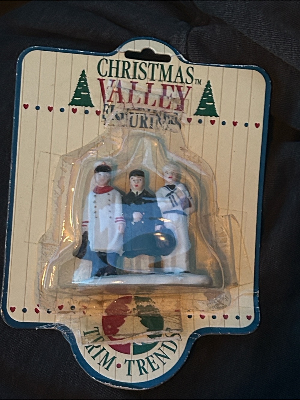 Christmas village trio of serviceman